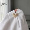 Clothing Decoration Pins Mini Love Heart Brooch Pin, Silver Golden Plated Shape Elegant Lapel Pin Hats Bags Scarves Clothes Decorative Accessory Women