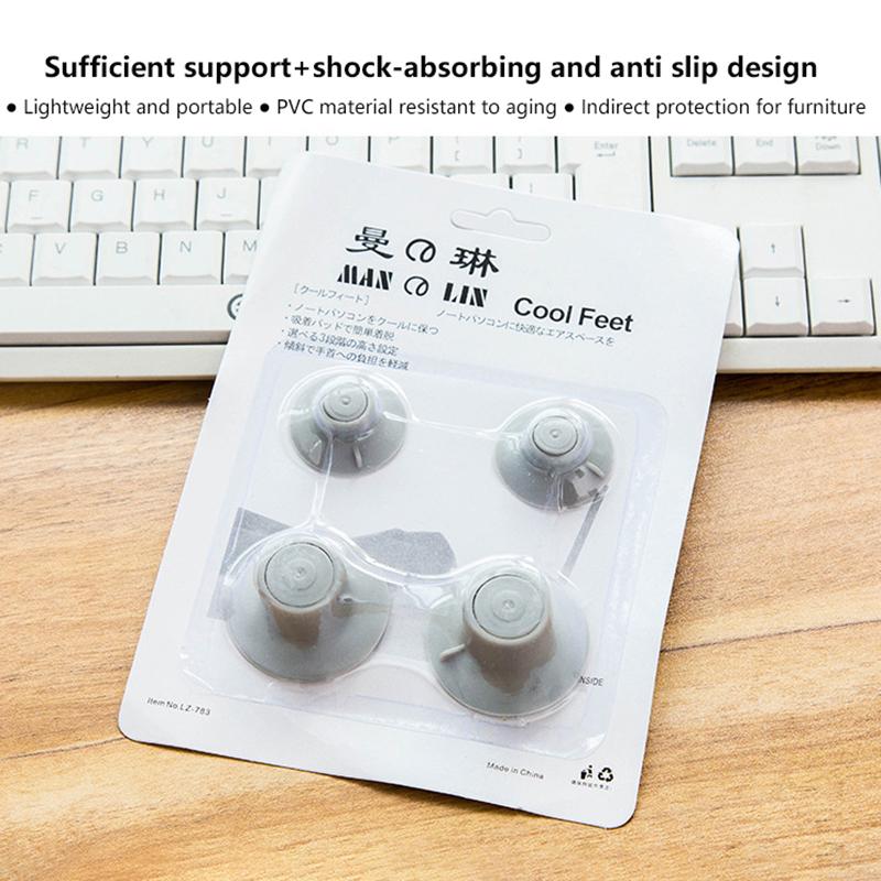 4-teiliger Laptopständer mit Saugnapf, der das Kühlpad erhöht, geeignet für Gaming-Business-Office-Multifunktionsheizkörper