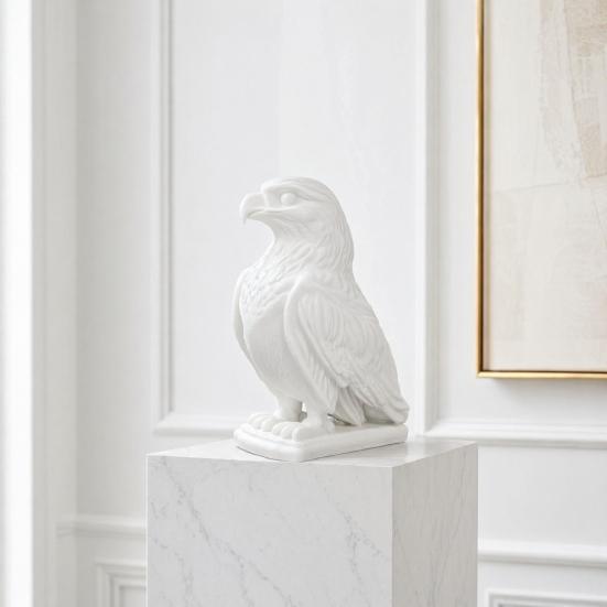 Figurina di Aquila Calva Stampata in 3D, Statuetta di Animale Selvatico da Collezione, Piccolo Uccello Ornamento da Scrivania per Decorazione Casa Ufficio Stanza
