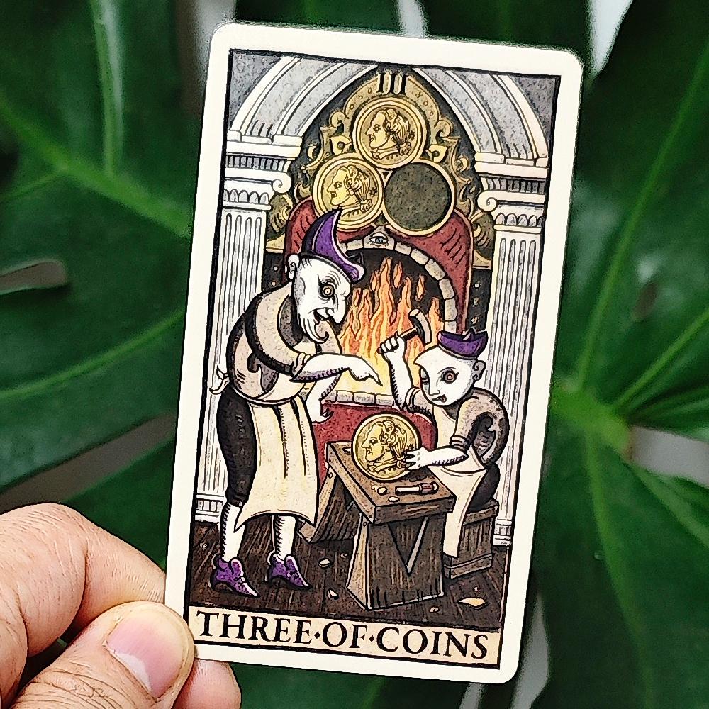 Trionfi Della Luna Tarot 10.3*6cm - Fully Illustrated 78-card Tarot Deck Inspired By Marseilles Style Tarot