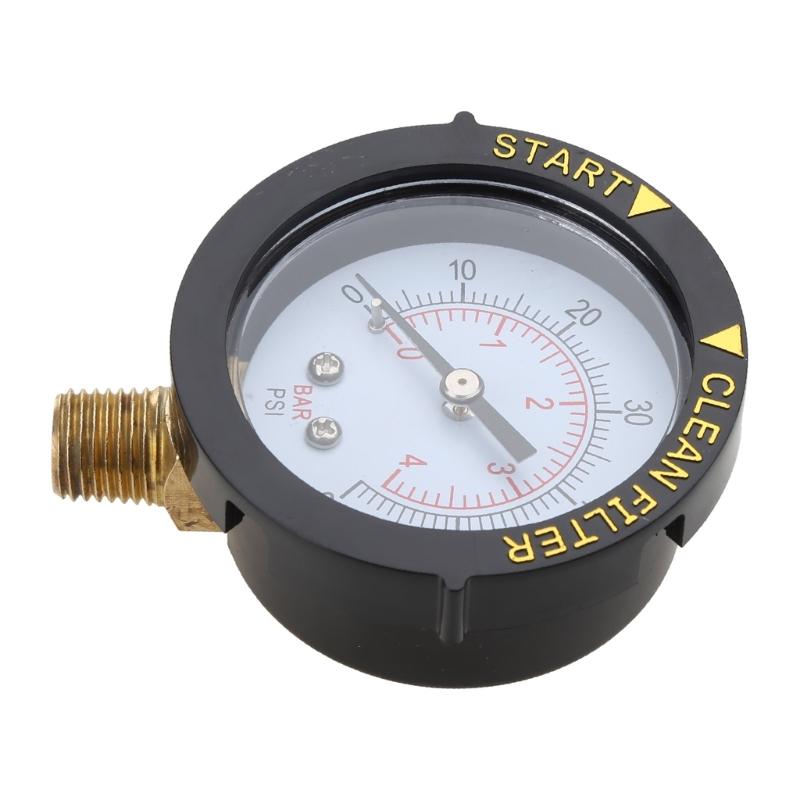 2" Start & Clean Filter Pressure Gauge Swimming Pool Filter Pressure Gauge Spa Aquarium Water Pressure Gauge 1/4" NPT