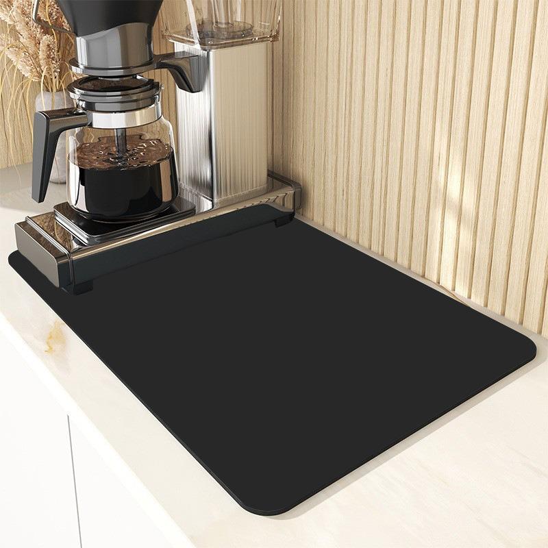 Dish Drying Mat Kitchen Countertop Mat Household Tableware Drain Mat Cup Bowl Plate Drying Placemat Non-Slip Mat Home Supplies