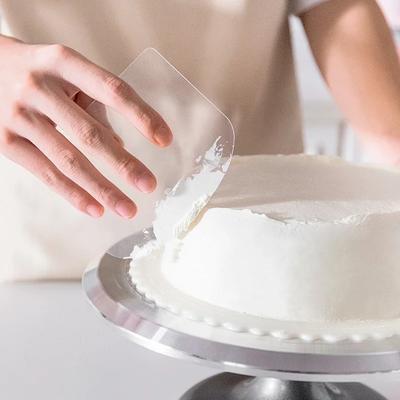 1 Pz Raschietto per Torta in Plastica Flessibile Trasparente Lisciante Tagliapasta per Pane Pasticcere Panetteria Accessori per Cottura Torta
