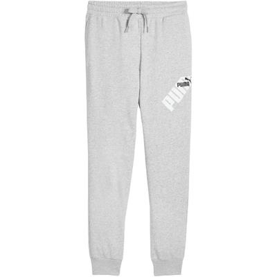 Letter Print High Waist Knitted Sports Pants Men Bottoms Gray 681272-04