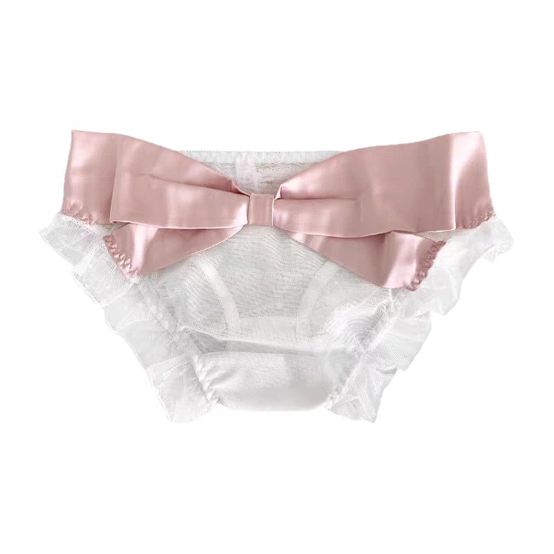 Mori Girl Mesh Ruffle Princess Triangle Women's Panties - Cute & Sexy Transparent Design