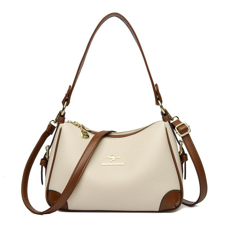 Taška přes rameno crossbody Měkká kůže Více přihrádek Taška pro maminky Jednoduchá a velkokapacitní taška
