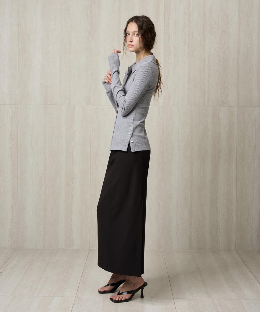 RE RHEE Slit Back Straight Skirt