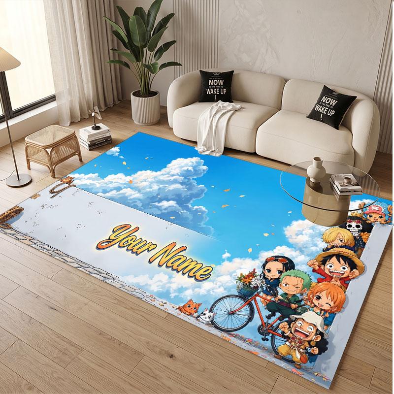 Custom Name Crystal Velvet Rug,One Piece Comfortable Anti Slip Floor Mat For Room Decoration