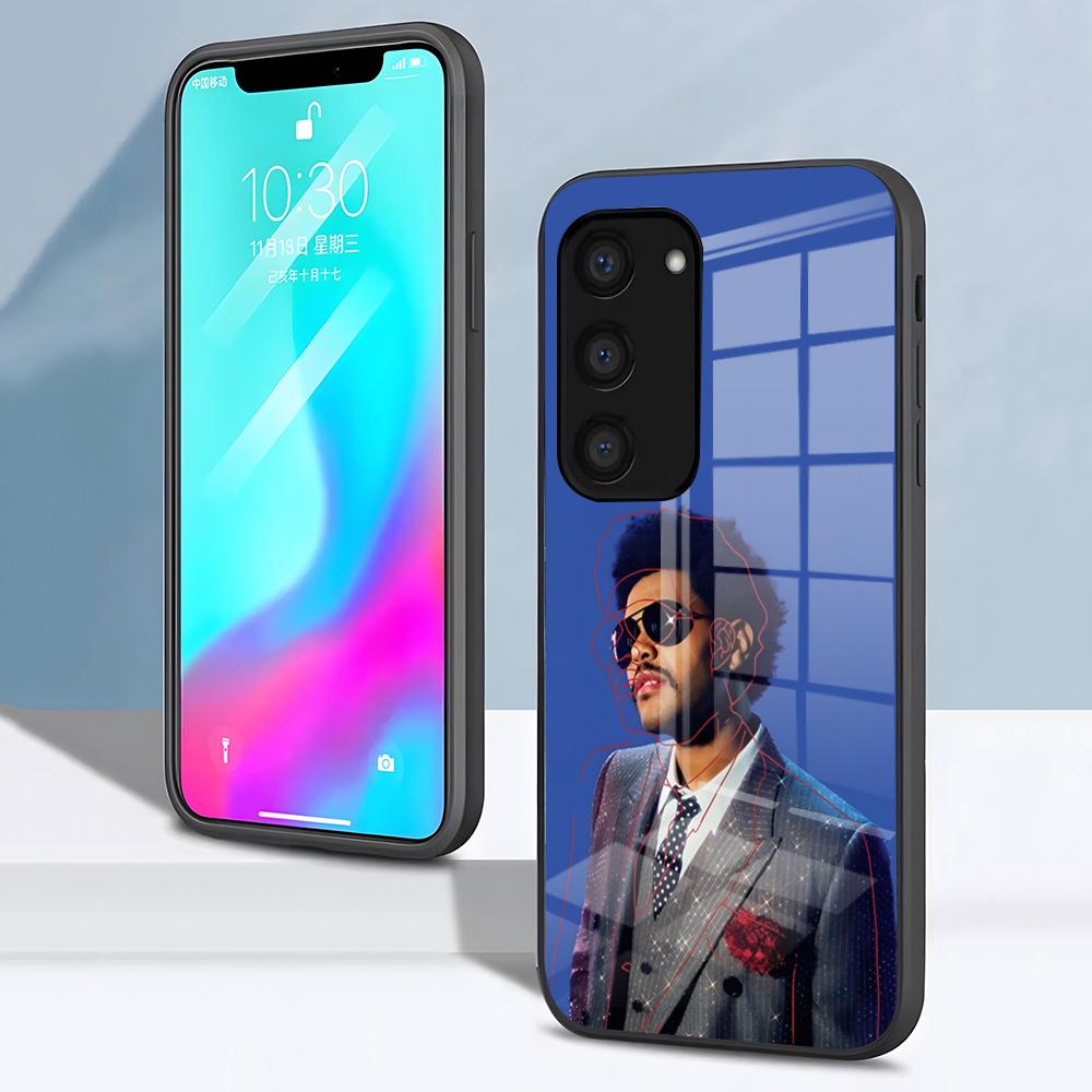 The W-Weeknd XO Singer Phone Case For Samsung S26 S25 S24 FE S23 S22 S21 Plus S20 Ultra Note20Ultra Black Glass Cover