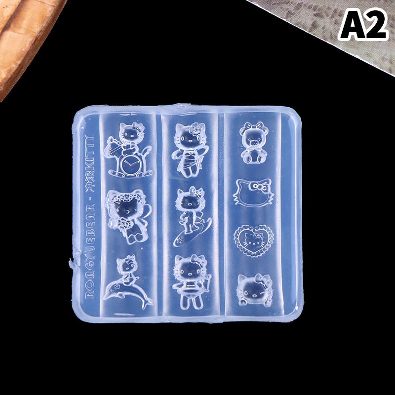 

1Pcs Cartoon Sanrio Hello Kitty Silicone Nail Mold French Style 3D Relief Nail Template Diy Nail Art Decorations Nail Art Mold