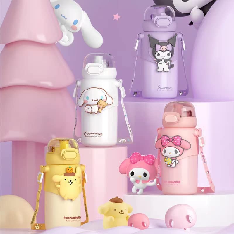 Zarker Cinnamoroll Kuromi Thermos Water 460ml Vacuum 316 Stainless Perfect for and Keeps Drinks Cold or and a Great Gift for Character Merchandise