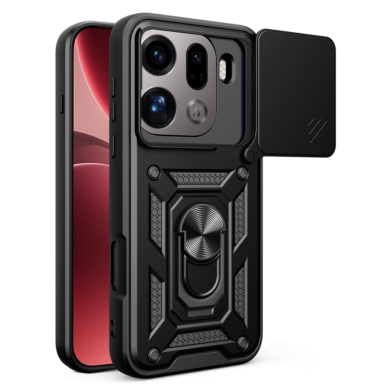 

AMORUS Чехол для Oppo Find X9 Pro 5G с подставкой, PC + TPU, чехол для телефона со шторкой для защиты объектива камеры