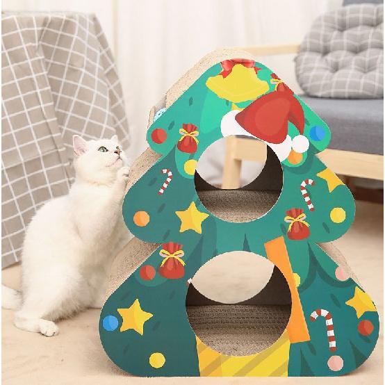 Casetta Di Pan Di Zenzero In Cartone Per Gatti Con Tiragraffi | Gioco Natalizio Ecologico Con 134 Adesivi | Gingerloaf House - 4