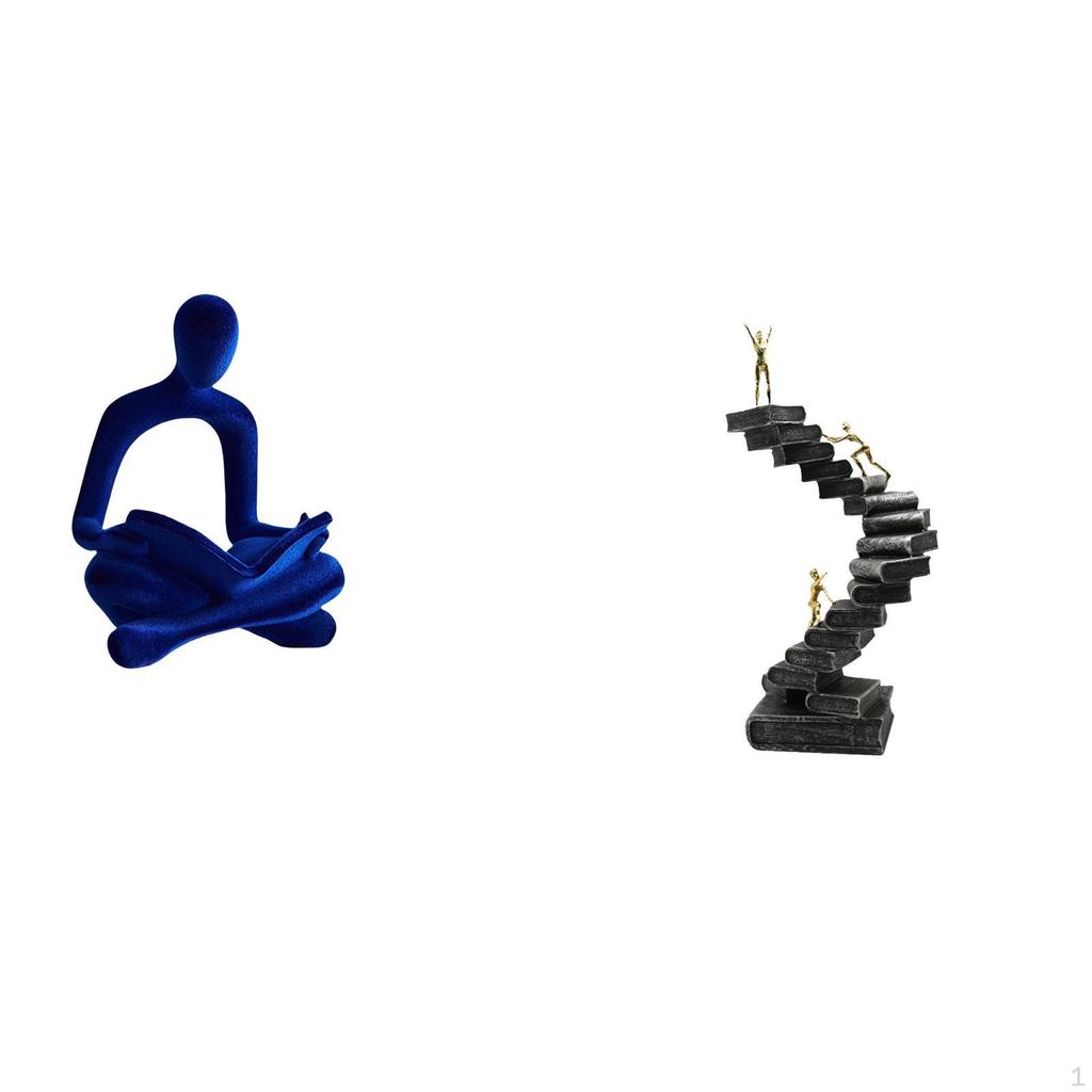 Abstract Human Thinker Figurine Sculpture Resin Statue Versatile Handicraft Collection for Office