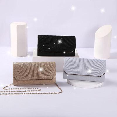 Rhinestone Glitter Evening Clutch: Elegant Square Crossbody Handbag