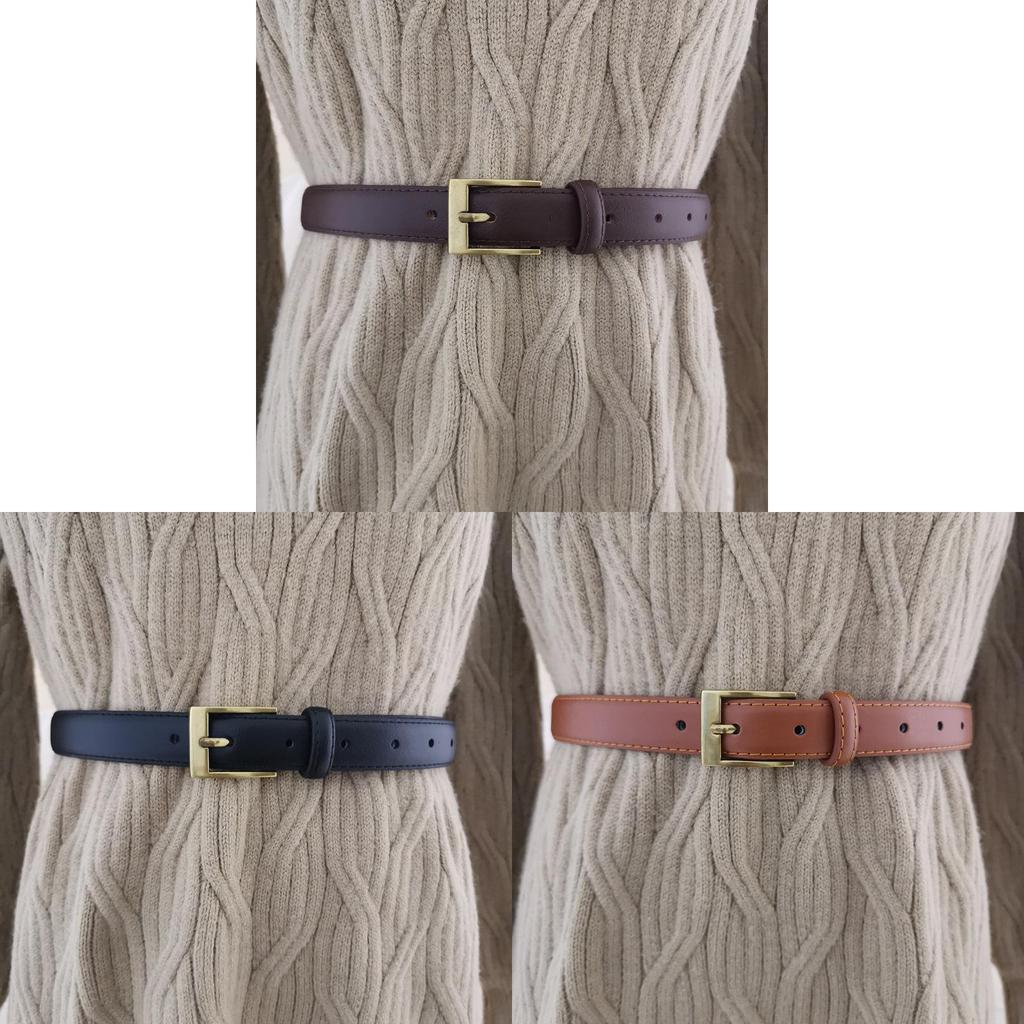 Genuine Leather Womens Belt With Alloy Buckle For Casual Denim Jeans