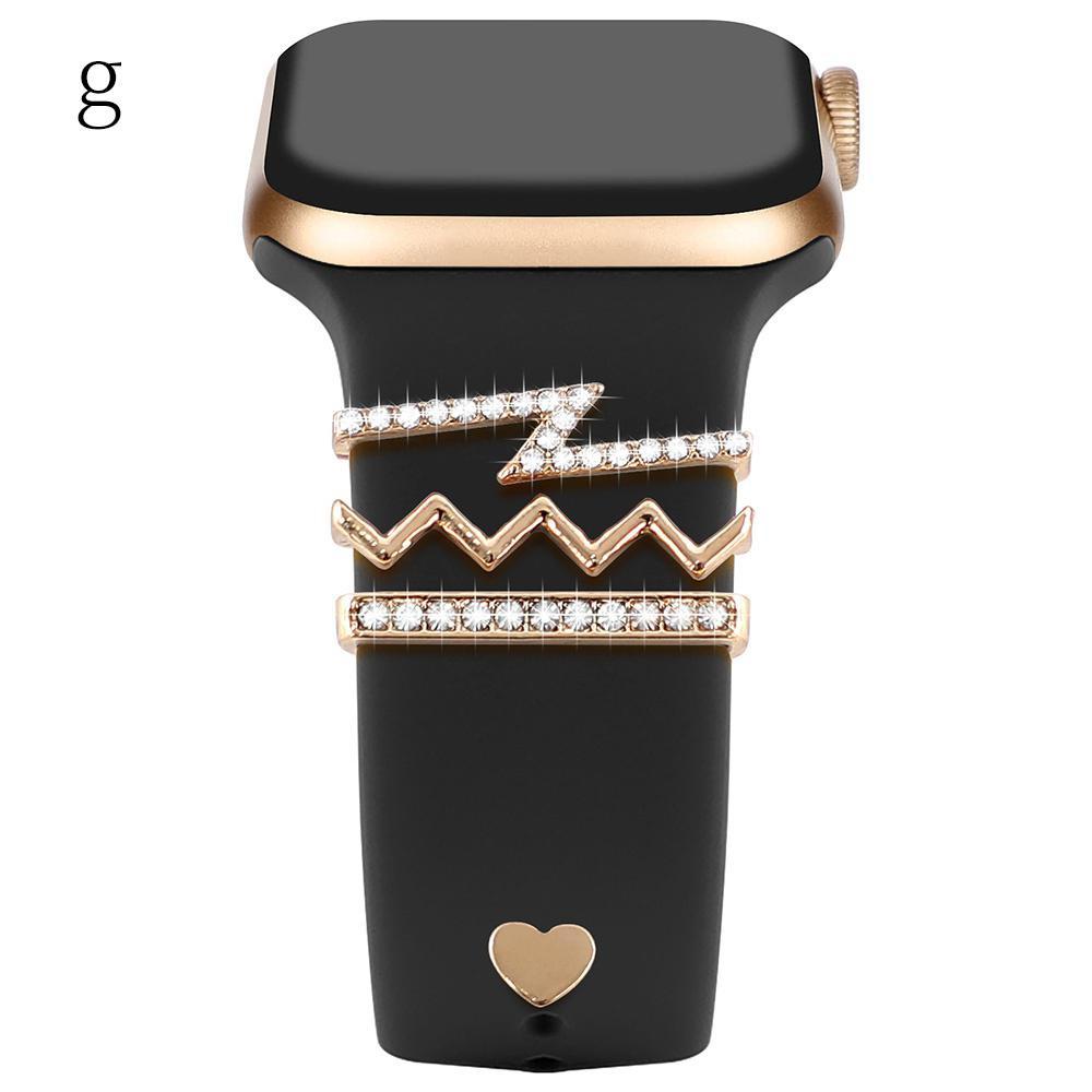 Decoration For Apple watch ultra 2 band 10 9 11 Diamond Jewelry Charms Accessories samsung/Huawei/amazfit strap 20/22mm Bracelet