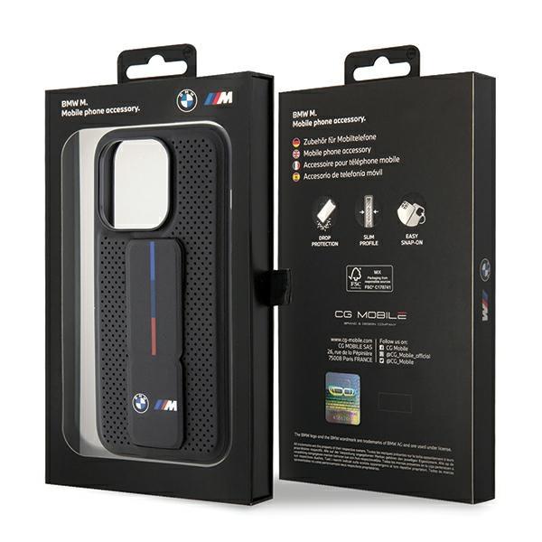 Bmw Bmhcp15Lgspprk Iphone 15 Pro 6.1 Czarny/Black Hardcase Grip Stand Smooth & Perforated