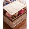30L Household Folding Storage Box With Lid Storage Box Laundry Basket Closet Storage Box Plastic Storage Box