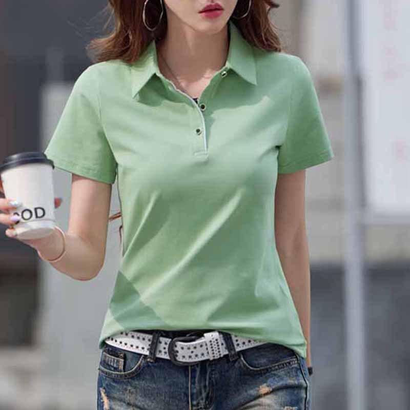 Women's 2025 Summer Short Sleeve Lapel Polo T-shirt - Plus Size, Loose & Slimming