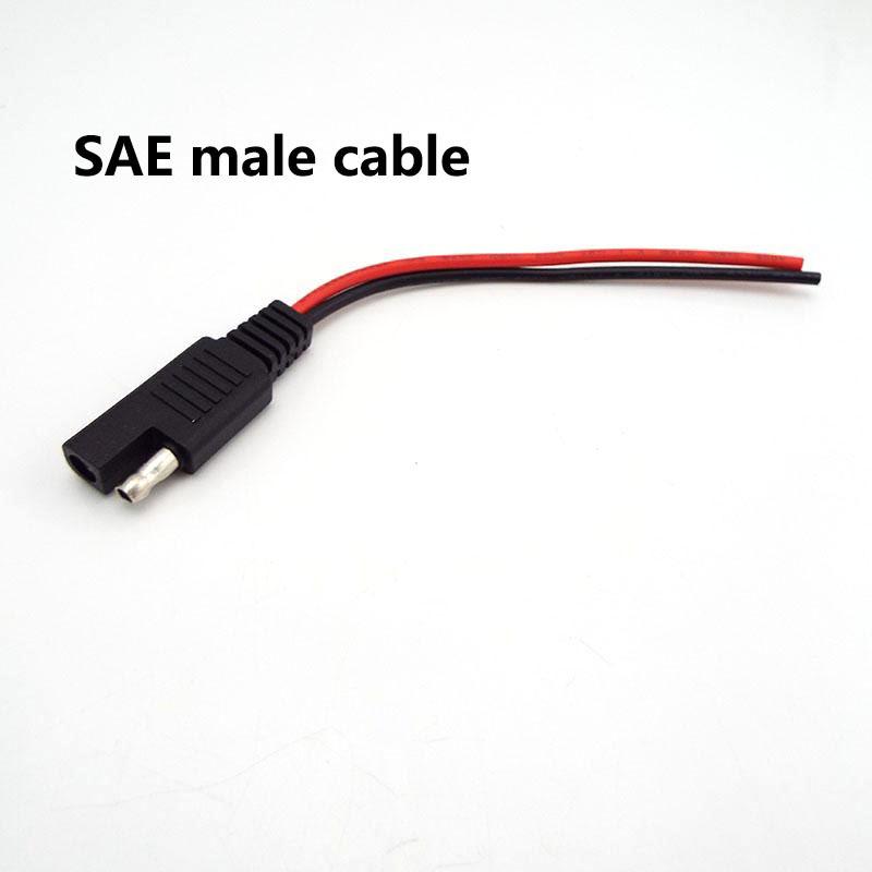 

18AWG 10CM SAE чоловічий і жіночий кабельний подовжувач живлення для DIY автомобільної сонячної батареї. 1pcs male