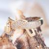Fashion White Zircon Lock Rings for Women Luxury Gold Color Wedding Ring Engagement Jewelry Gift