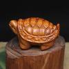 Miniatur Schildkrötenfigur Ornament Holzgeschnitztes Tier Schildkrötenhandwerk Lustige Geschenke Schreibtischzubehör Heimdekoration Neujahrsgeschenk