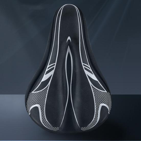 Bike Cushion Cover Reflective Ergonomic High Elasticity Non-slip Sponge Filling Soft Road Bike Seat Cover Cycling Supplies