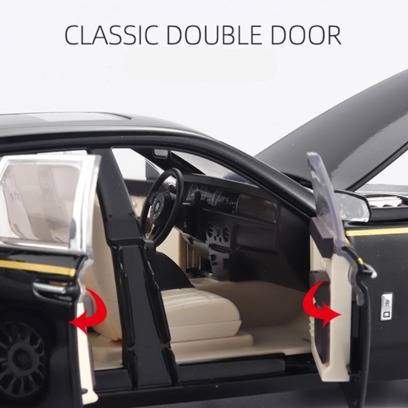 1/18 Rolls Royce Phantom Alloy Car Model Diecast & Toy Vehicles Metal Car Model Collection Simulation Sound and Light Kids Gifts