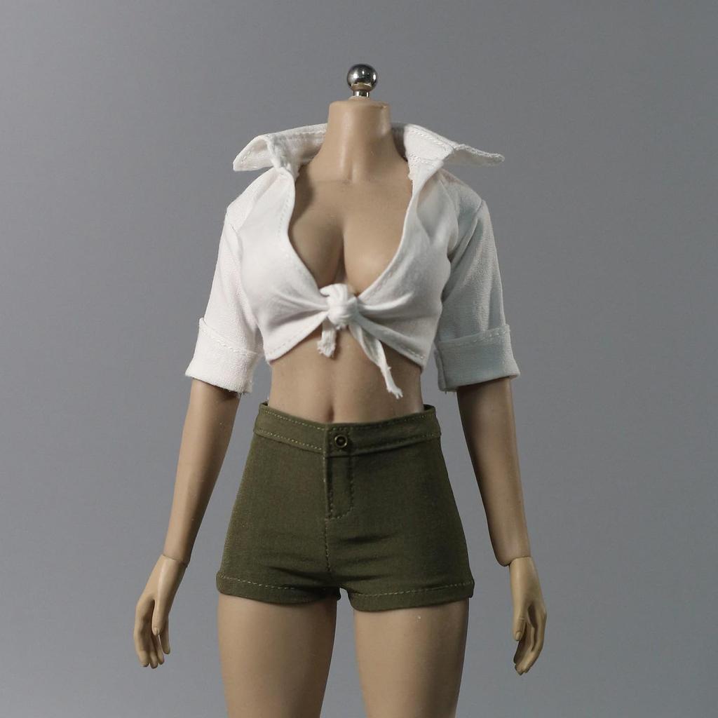HAMRETHYPPZ 1/6 Scale Costumes for 1/6 Scale Figures, Female Band Shirts, Gal Tops, and Sexy Outfits (Body, Head, and Shoes Not Included)