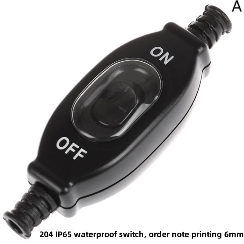 Waterproof In Line Switch Cord Switch IP65 Round Wire Contact Double Cut Switch Rainproof Ouble-cut Switch