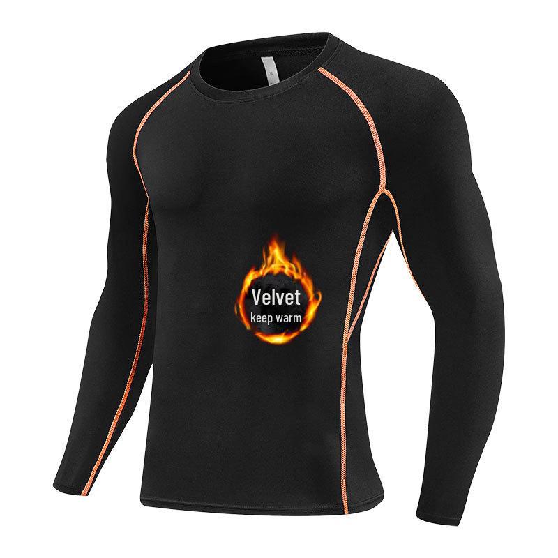 Men's Thermal Long Sleeve Elastic Training Tights for Autumn/Winter - Running, Basketball, Outdoor Fitness.