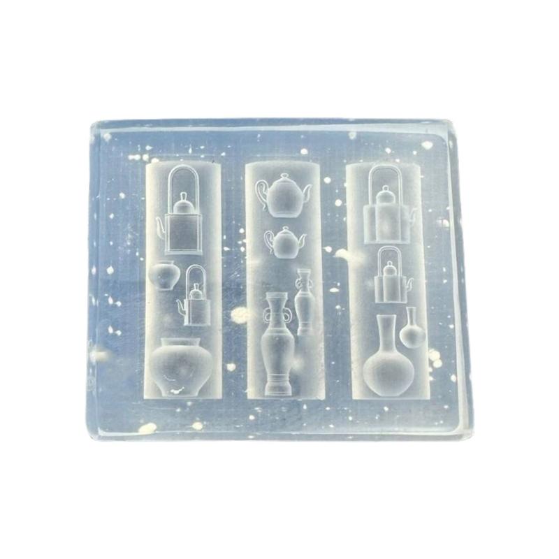 3D Floral Silicone Mold For Nail Art And Jewelry Crafting Reusable Elastic Carving Tool With Candle Vase Designs