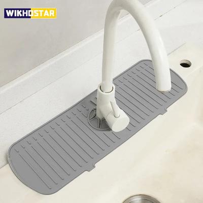 1 Stück Silikon Wasserhahnmatte Groß Spülbecken Spritzschutz Wasserkräuselung Küche Badezimmer Abtropfmatte Arbeitsplatten-Schutz
