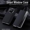 Huawei MateX5 Collector's Edition Leather Flip Cover - Magnetic, Foldable Screen Protection with Window View.