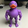 Muscle Duck Figurine The Gym Bro of The Duck World 3D Printed Muscular Duck Statue Gift for Fitness Lovers Protein Powder Hoarders
