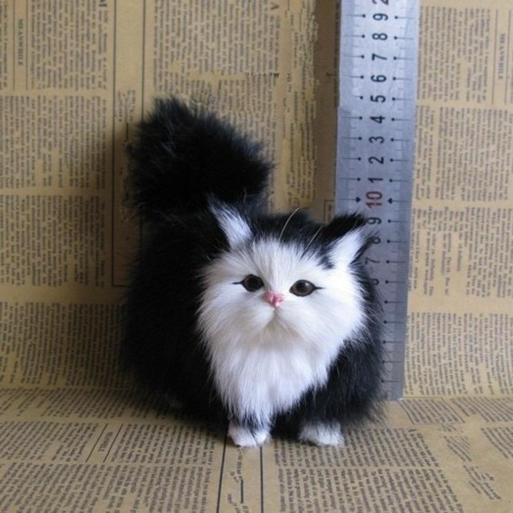 Fluffy Soft Kitten Plush Doll Toy Artificial Simulated Cat Realistic Mini Cat Plush Toy  Home Decor