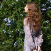 Women's Ruffle V-Neck Floral A-Line Long Dress
