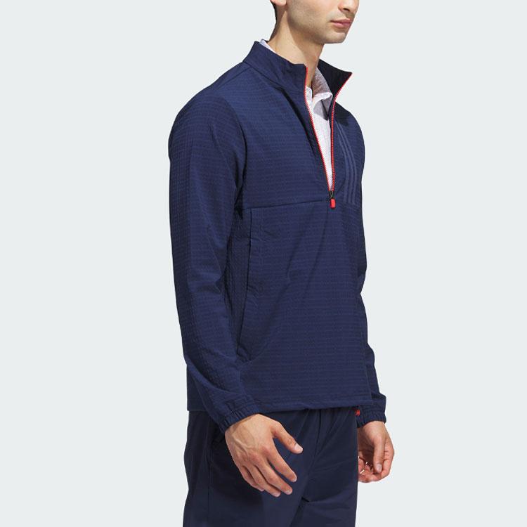 Adidas Ultimate365 Tour Wind.Rdy Half-Zip Pullover Color Block Long Sleeve Jacket Men Jacket Navy-Blue IJ9832