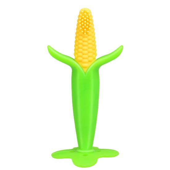 

Прорезыватель для прорезывания зубов в мультяшной форме, бесплатный жевательный уход за зубами, детская силиконовая игрушка для прорезывания зубов для новорожденных темно-зеленого