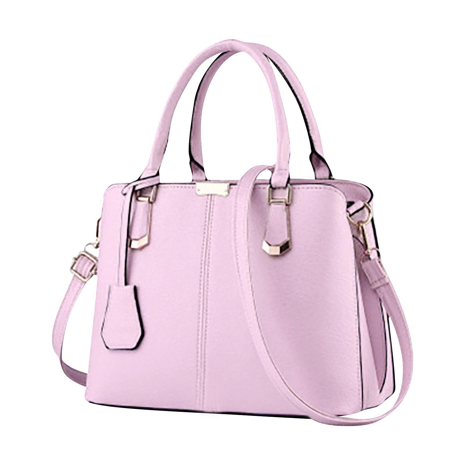 Женская модная сумка большой емкости с верхней ручкой, сумка через плечо One Size светло-фиолетовый
