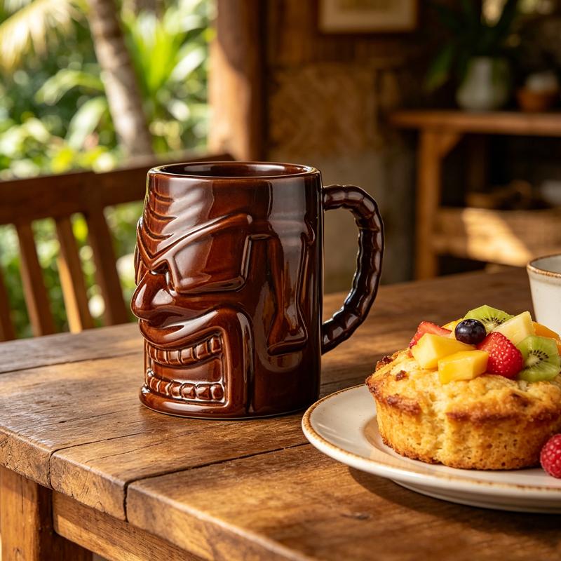 Easter Island Tiki Mugs Creative Ceramic Cocktail Cup Drinkware Hawaiian Style Decorative Cups The Best Gifts To Give To Friends
