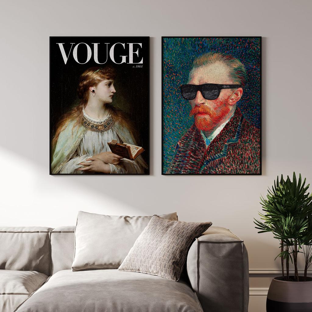 Zestaw dwóch plakatów portret van gogh