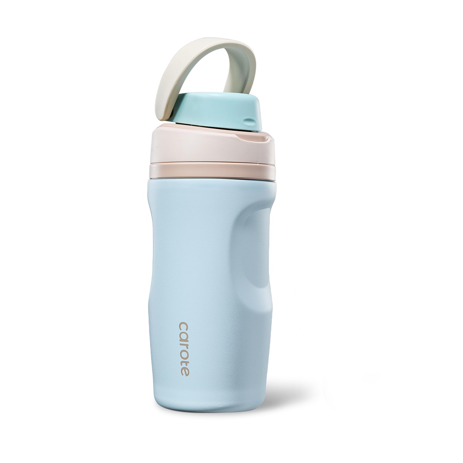 

CAROTE 480ml Vacuum Insulated Stainless Steel Thermos with Straw, Insulated Straw for Unobtrusive Drinking, Handle, Integrated Lid for Easy Cleaning,