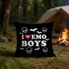 I Love Emo Boys Polyester Printed Pillow Cover Square 30 35 40 45 50 55 cm Soft for Sofa Bed Car Home Decor