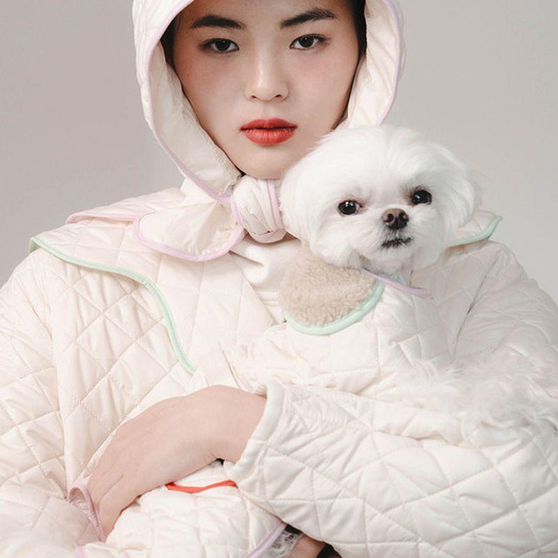GAYEON LEE LETO Quilted Dog Jacket-Ivory