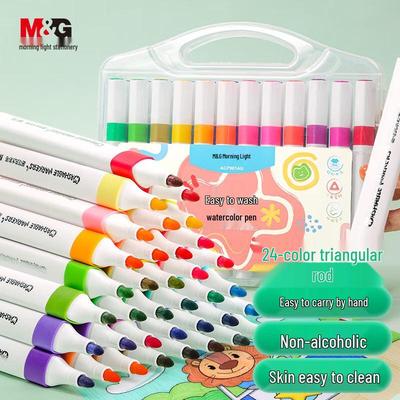 M&G Kids Washable Triangle Barrel Watercolor Pens