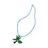 Bohemian Coconut Tree Pendant Necklace With Shell Beads Alloy Acrylic Layer Chain Jewelry for Women Beach Vacation