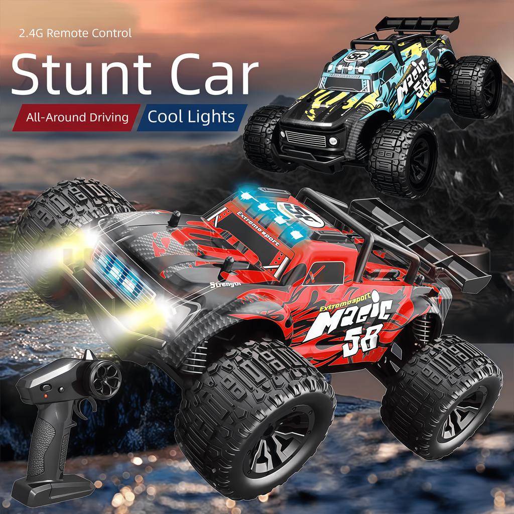 1:20 Scale 2.4GHz Remote Control Cool Stunt Car All-round Driving Lighting for Children's Off-road Racing Remote Control Car Boy's Gift