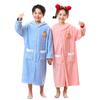 Children's Cape Bath Towel Rabbit Bathrobe Children's Thickened Soft Hat Cute Coral Fleece Long Cape